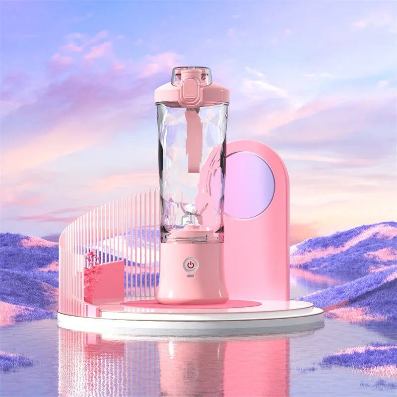 Portable Blender Juicer – Personal-Size Blender for Shakes and Smoothies with 6 Blades