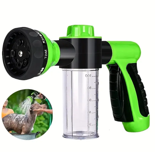 Pet Dog Wash Sprayer  Shower Brush And Pet Grooming Comb For Watering Flowers, Car Washing,
